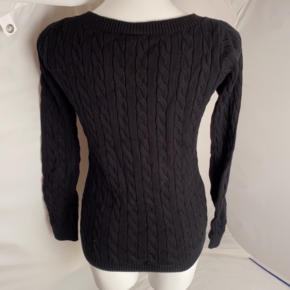 Lacoste black cable knit sweater 38 - Picture 3 of 11